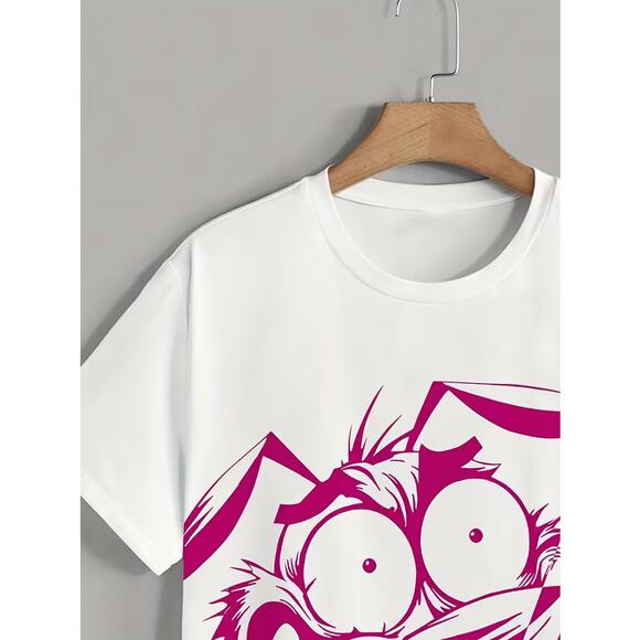 Courage the Cowardly Dog Pink/White Tee Shirt S, M, L, XL, XXL - Picture 4 of 6